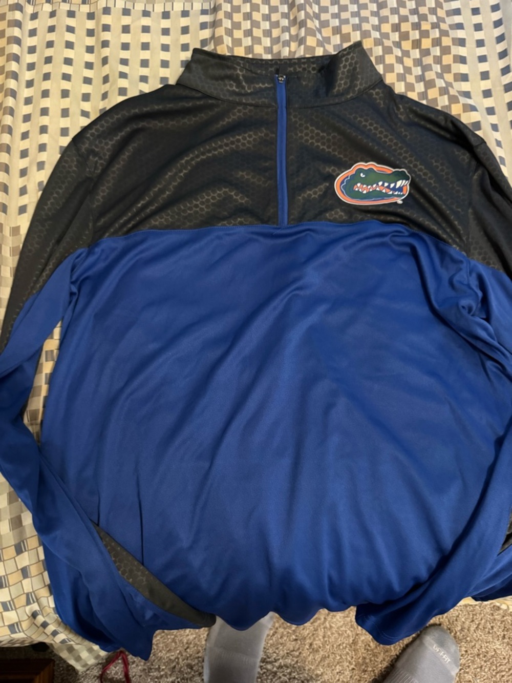 Colosseum Blue and Black Athletic Quarter-Zip Pullover